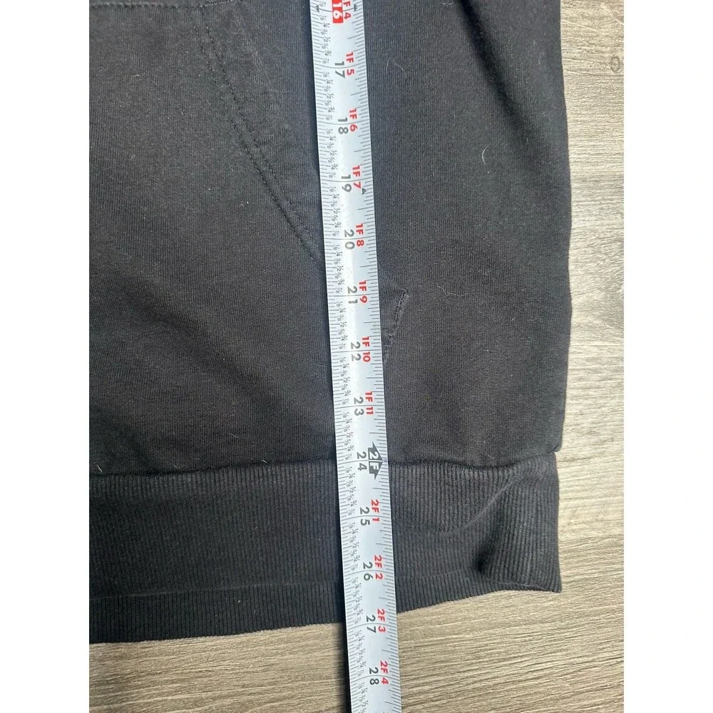 Adidas Three Stripe Hoodie Men's XL Black Pullover Spell Out Logo